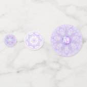 Confettis flocon de neige violet clair et coeur étincelant (Derrière)