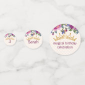 Confettis Floral Chic Crown Design d'anniversaire (Devant)