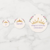 Confettis Floral Chic Design d'anniversaire (Derrière)