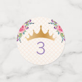 Confettis Floral Chic Design d'anniversaire (Petit recto)