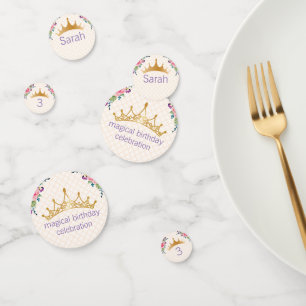 Confettis Floral Chic Design d'anniversaire