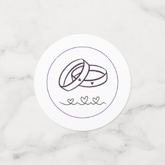 Confettis Floral rose et violet