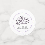 Confettis Floral rose et violet (Petit recto)