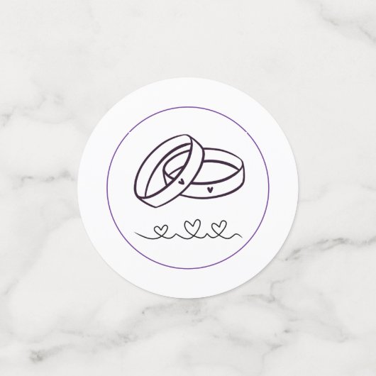 Confettis Floral rose et violet (Petit recto)