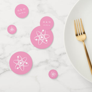 Confettis Forces attractives dans la table rose pétale Confe