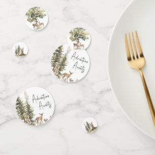 Confettis Forêt Bois Animaux Aventure Attend Table