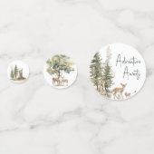 Confettis Forêt Bois Animaux Aventure Attend Table (Derrière)