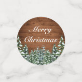 Confettis Forêt de bois neigeux Rural Joyeux Noël Flocon de  (Petit recto)