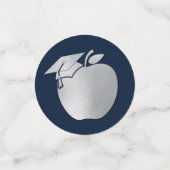 Confettis Formation des enseignants Diplôme Marine Blue Silv (Petit recto)