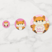 Confettis Fox Baby shower rose (Devant)