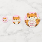 Confettis Fox Baby shower rose (Derrière)