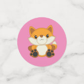 Confettis Fox Baby shower rose (Petit recto)