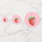 Confettis Fraise Anniversaire rose (Devant)