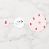 Confettis Fraise deux jolies fêtes d'anniversaire Table Conf (Devant)