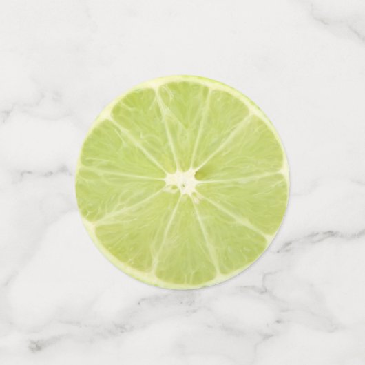 Confettis Fruit de citron vert tranche fraîche (Petit recto)
