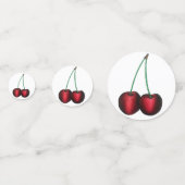 Confettis Fruit Fruit de pierre d'été aux cerises rouges mûr (Devant)