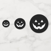 Confettis Fun orange noir Jack-o'-lantern mignon Halloween (Derrière)