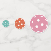 Confettis Fun Retro Colonnes Pickleball Anniversaire Fête (Devant)