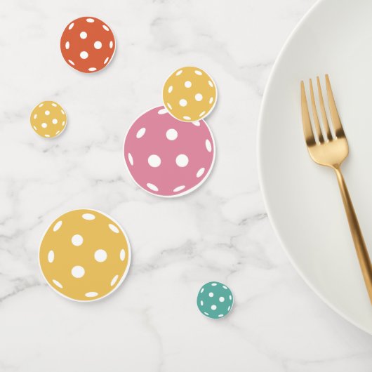 Confettis Fun Retro Colonnes Pickleball Anniversaire Fête (Groupe)