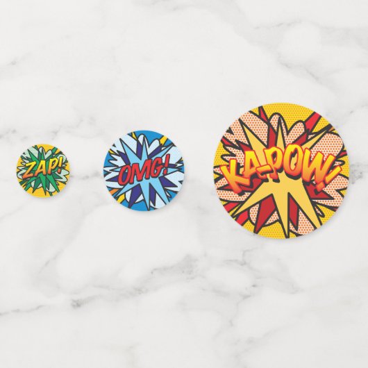 Confettis Fun Retro Comic Book Pop Art (Devant)