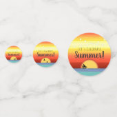 Confettis Fun Tropical Summer Beach Party Sunset (Derrière)