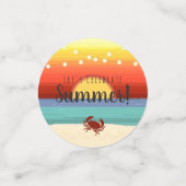 Confettis Fun Tropical Summer Beach Party Sunset (Petit recto)