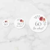 Confettis Funny 60 Alors quelle aquarelle Floral 60e anniver (Devant)