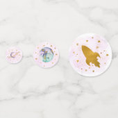 Confettis Galaxy Pink Gold Espace extra-atmosphérique Annive (Derrière)