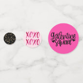 Confettis Galentine's Day XOXO Pink Black Gold (Devant)