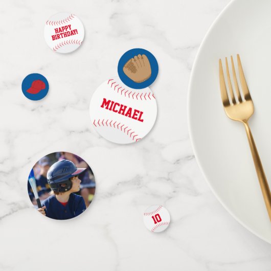 Confettis Garçons Baseball Thème Anniversaire (Groupe)