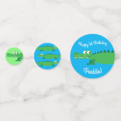 Confettis Gator Alligator Crocodile Enfants 1er fête d'anniv (Devant)