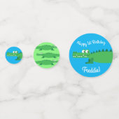 Confettis Gator Alligator Crocodile Enfants 1er fête d'anniv (Derrière)