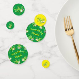 Confettis Gecko Lizards Anniversaire Fête Enfants mignons