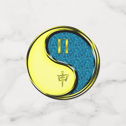 Confettis Gemini et singe de l'eau (Petit recto)