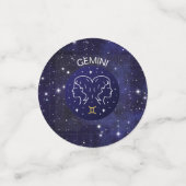 Confettis Gemini Zodiac Twins Design Table (Petit recto)