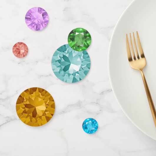 Confettis Gemmes colorées (Groupe)