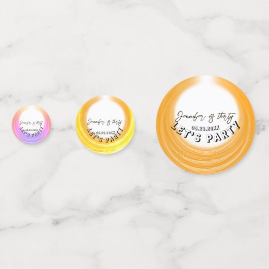 Confettis Glam Girly Photo Script 20 30 40 e fête d'annivers (Derrière)