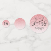 Confettis Glam Parties scintillant rose Personnalisé Sweet 1 (Devant)