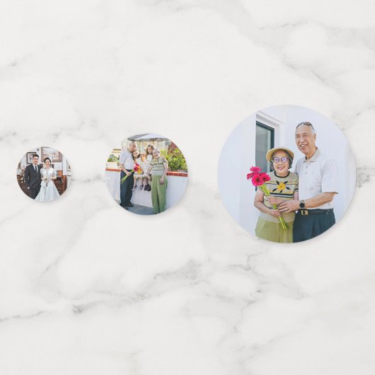 Confettis Gold 50e anniversaire Mariage Table de photos Conf (Derrière)