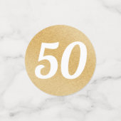 Confettis Gold 50e anniversaire Mariage Table de photos Conf (Petit recto)