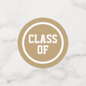 Confettis Gold Modern Cercles Photo Graduation (Petit recto)