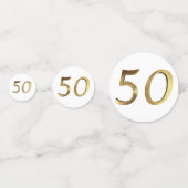 Confettis Gold Number 50 Golden Mariage 50th Birthday Party (Derrière)