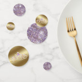 Confettis Gold Tiara et Lilac Purple Parties scintillant (Groupe)