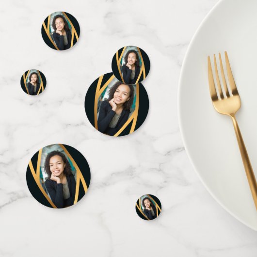 Confettis Golden Elegance Class Of Photo Graduation (Groupe)