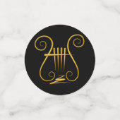 Confettis Golden lyre (Petit recto)