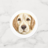 Confettis Golden Retriever Chien 3D inspiré (Petit recto)