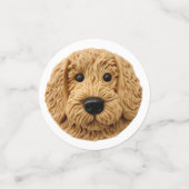 Confettis Goldendoodle Chien 3D Inspiré (Petit recto)