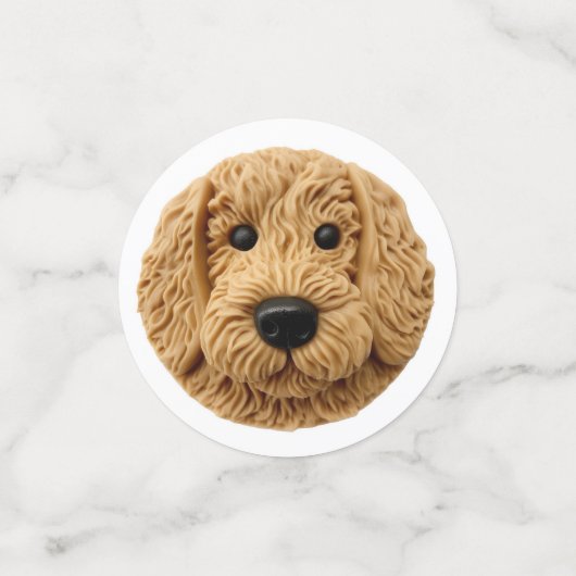 Confettis Goldendoodle Chien 3D Inspiré (Petit recto)