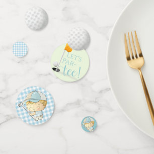 Confettis Golf Baby shower Cute Boy Par Tee Diaper Raffle