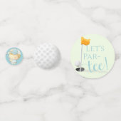 Confettis Golf Baby shower Cute Boy Par Tee Diaper Raffle (Devant)